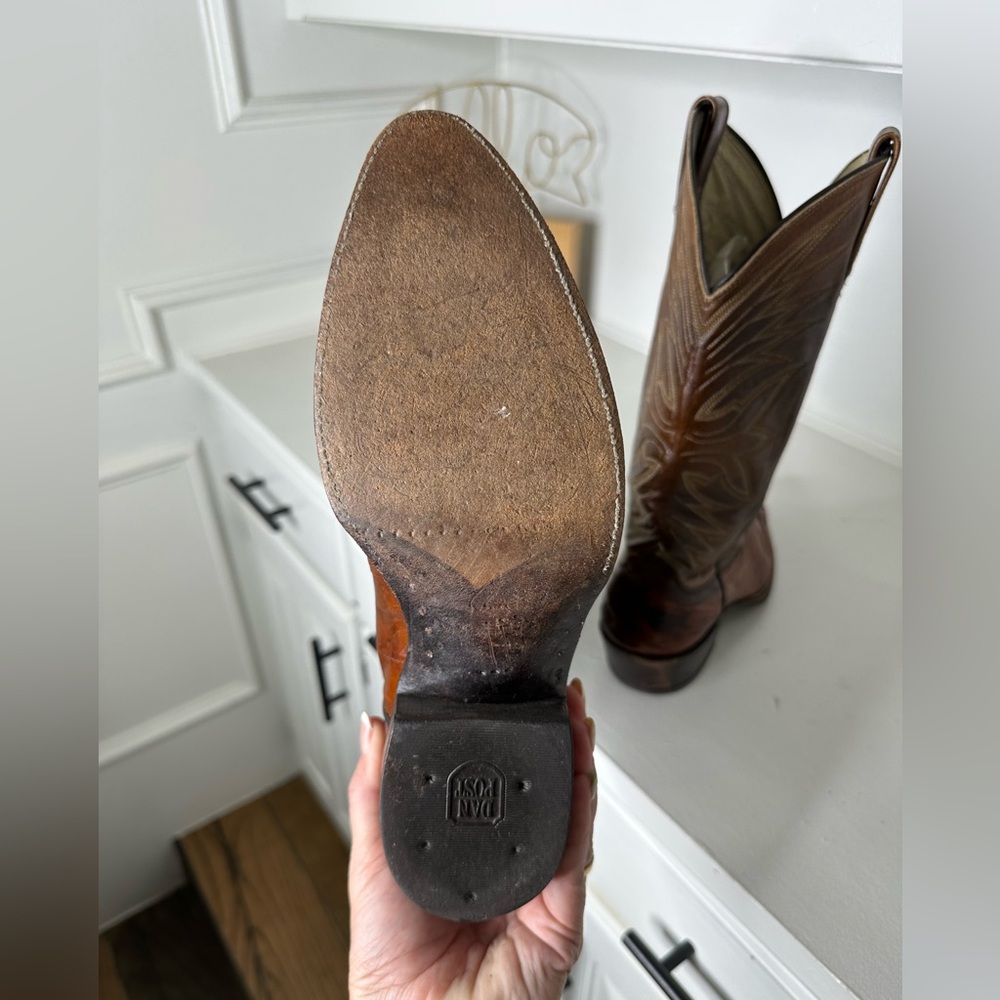 Vintage Dan Post Cowboy Boots – Women’s Size 7.5– Two-Tone Teju Lizard - Picture 8 of 10